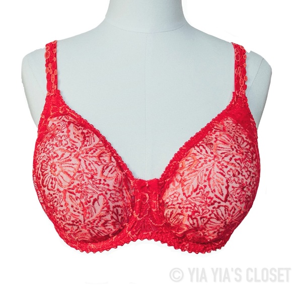 Prima Donna 0163010 Alara 34D Seamless Full Cup Lace Bra in Scarlet-LIKE NEW - Picture 7 of 16